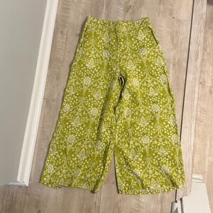 Joie Green Floral Boot Cut Pants